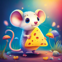 YAZZ Štvorcové puzzle Roztomilá myška 1023 dielikov