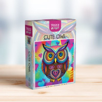 YAZZ Štvorcové puzzle Roztomilá sova 1023 dielikov