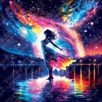 YAZZ Štvorcové puzzle Tanec pri jazere 1023 dielikov