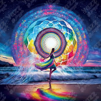 YAZZ Štvorcové puzzle Tanečná mandala 1023 dielikov YAZZ Štvorcové puzzle Tanečná mandala 1023 dielikov