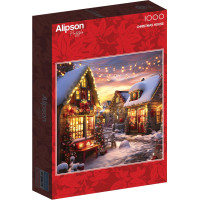 ALIPSON Štvorcové puzzle Vianočný dom 1000 dielikov
