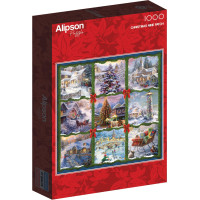 ALIPSON Štvorcové puzzle Vianočná koláž 1000 dielikov