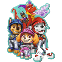 TREFL Drevené obrysové puzzle Tlapková patrola: Rescue Knights 50 dielikov