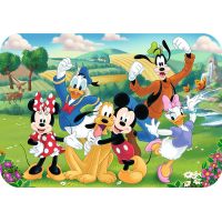 TREFL Drevené puzzle Mickey a priatelia 24 dielikov