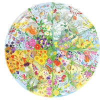 GIBSONS Okrúhle puzzle Rok v záhrade 500 dielikov