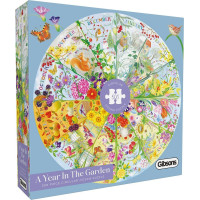 GIBSONS Okrúhle puzzle Rok v záhrade 500 dielikov
