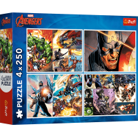 TREFL Puzzle Avengers: Heorické dni 4x250 dielikov