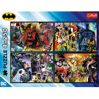 TREFL Puzzle Batman v akcii 4x250 dielikov