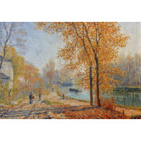 GRAFIKA Puzzle Brehy Loingu, jesenné ráno v Morete 1000 dielikov