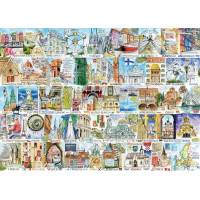 GIBSONS Puzzle Európske pamiatky 1000 dielikov