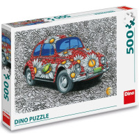 DINO Puzzle Maľovaný VW Chrobák 500 dielikov