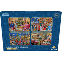 GIBSONS Puzzle Nezabudnuteľné Vianoce 4x500 dielikov