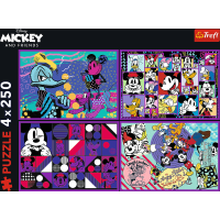 TREFL Puzzle Príhody Mickeyho Mouse a priateľov 4x250 dielikov