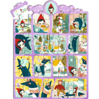 DJECO Puzzle s príbehom Červená čiapočka 35 dielikov