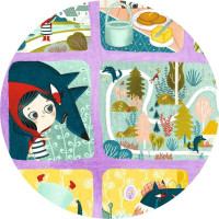 DJECO Puzzle s príbehom Červená čiapočka 35 dielikov
