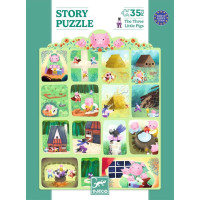 DJECO Puzzle s príbehom Tri Prasiatka 35 dielikov