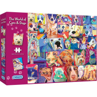 GIBSONS Puzzle Svet mačiek a psov 1000 dielikov