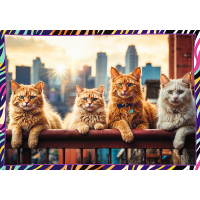 TREFL Puzzle Zábavné zvieratá 4x250 dielikov