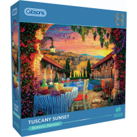GIBSONS Puzzle Západ slnka v Toskánsku 1000 dielikov