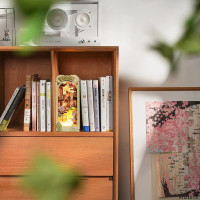 ROBOTIME Rolife DIY 3D Zarážka na knihy: Opadávajúca sakura s LED osvetlením 240 dielikov