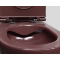 Isvea INFINITY závesná WC misa, Rimless, 36, 5x53cm, maroon red 10NF02004-2R