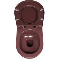 Isvea INFINITY závesná WC misa, Rimless, 36, 5x53cm, maroon red 10NF02004-2R