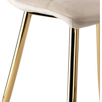 Jedálenská stolička DENVER GOLD Velvet - béžová/zlatá