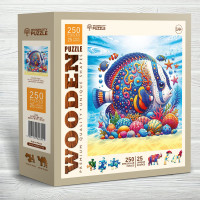 WOODEN CITY Drevené puzzle Exotická ryba 250 dielikov