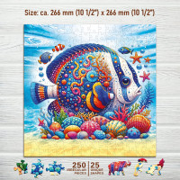 WOODEN CITY Drevené puzzle Exotická ryba 250 dielikov