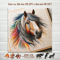 WOODEN CITY Drevené puzzle Jemný kôň 250 dielikov