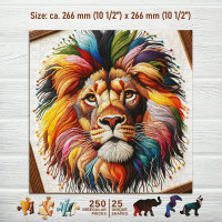 WOODEN CITY Drevené puzzle Jemný leví kráľ 250 dielikov