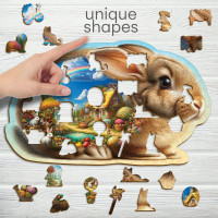 WOODEN CITY Drevené puzzle Zajačik 150 dielikov