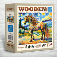 WOODEN CITY Drevené puzzle Moderný kôň 150 dielikov