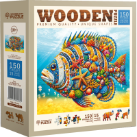 WOODEN CITY Drevené puzzle Módna ryba 150 dielikov