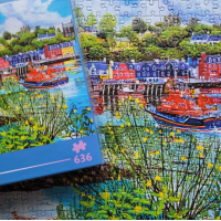 GIBSONS Panoramatické puzzle Odliv a príliv v Tobermory 636 dielikov