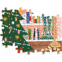GALISON Puzzle Adventný kalendár Doma na Vianoce 12x42 dielikov