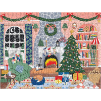 GALISON Puzzle Adventný kalendár Doma na Vianoce 12x42 dielikov