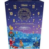 GIBSONS Puzzle Adventný kalendár na 24 dní: Sviatočné obľúbenosti