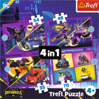TREFL Puzzle Batwheels: Zoznámte sa 4v1 (35,48,54,70 dielikov)