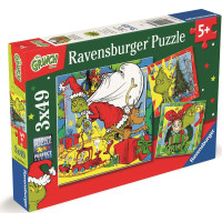 RAVENSBURGER Puzzle Grinch 3x49 dielikov