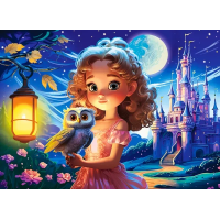CASTORLAND Puzzle Princezná a sova 70 dielikov