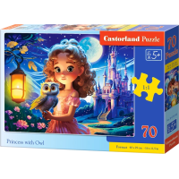 CASTORLAND Puzzle Princezná a sova 70 dielikov