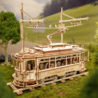 ROBOTIME Roker 3D drevené puzzle Električka 374 dielikov