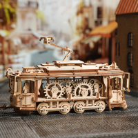 ROBOTIME Roker 3D drevené puzzle Električka 374 dielikov