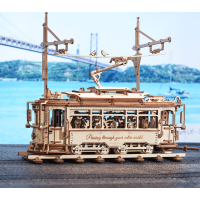 ROBOTIME Roker 3D drevené puzzle Električka 374 dielikov