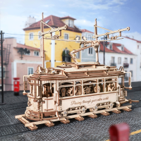 ROBOTIME Roker 3D drevené puzzle Električka 374 dielikov