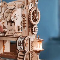ROBOTIME Roker Svietiace 3D drevené puzzle Klasický tlačiarenský stroj 303 dielikov