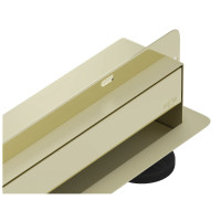 Sprchový žľab do steny MEXEN FLAT WALL 2v1 - zlatý, 90 cm