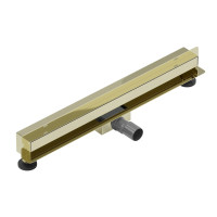 Sprchový žľab do steny MEXEN FLAT WALL 2v1 - zlatý, 90 cm