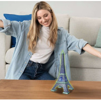 RAVENSBURGER Svietiace 3D puzzle Eiffelova veža 224 dielikov